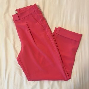 Hot pink high rise trouser